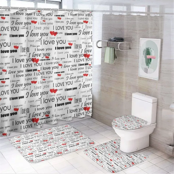Romance Couple Love on a shower curtain