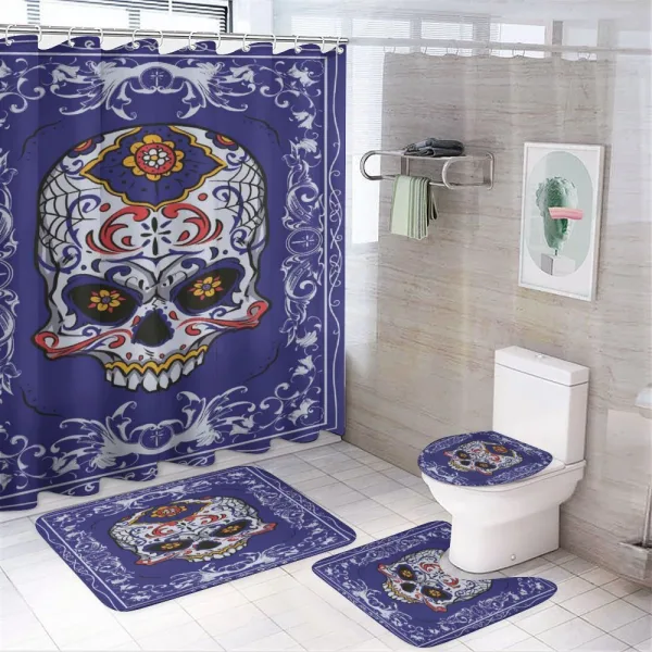Scary Floral Gothic on a shower curtain