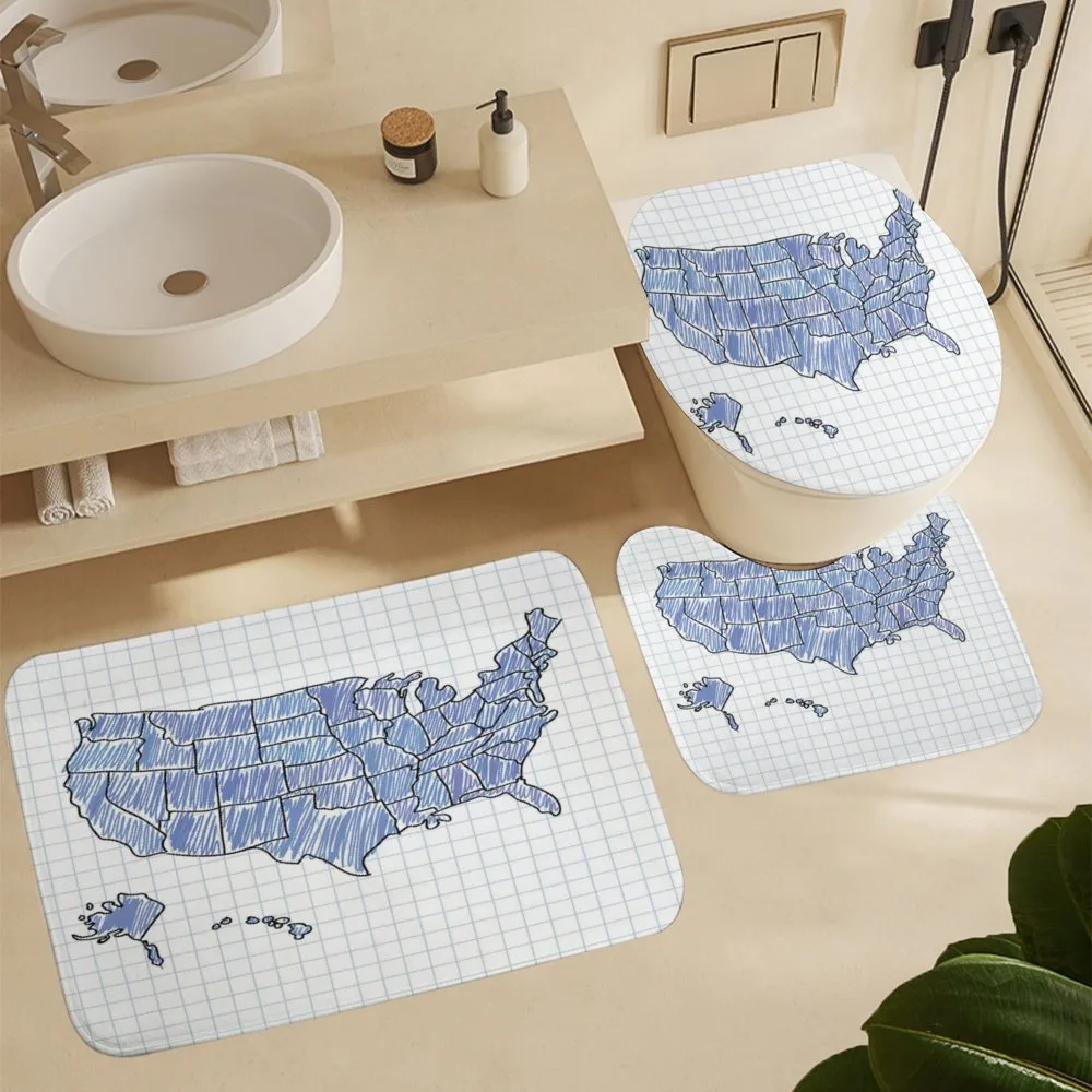Sketchy US Map Doodle Style — Detail 5