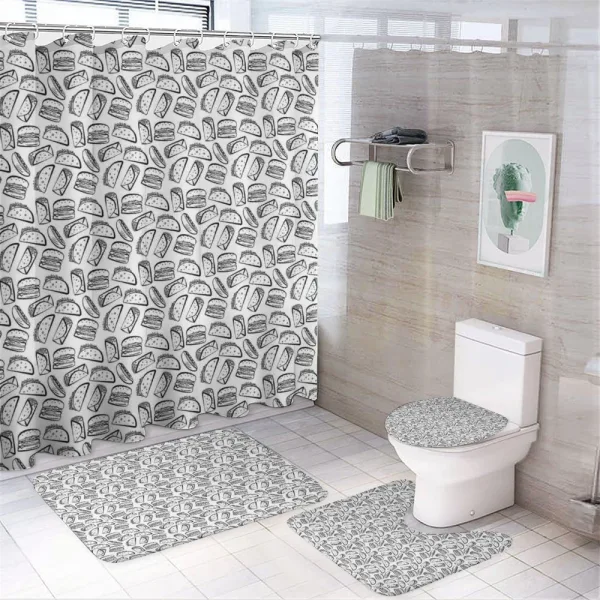 Tasty Latin American Cuisine on a shower curtain