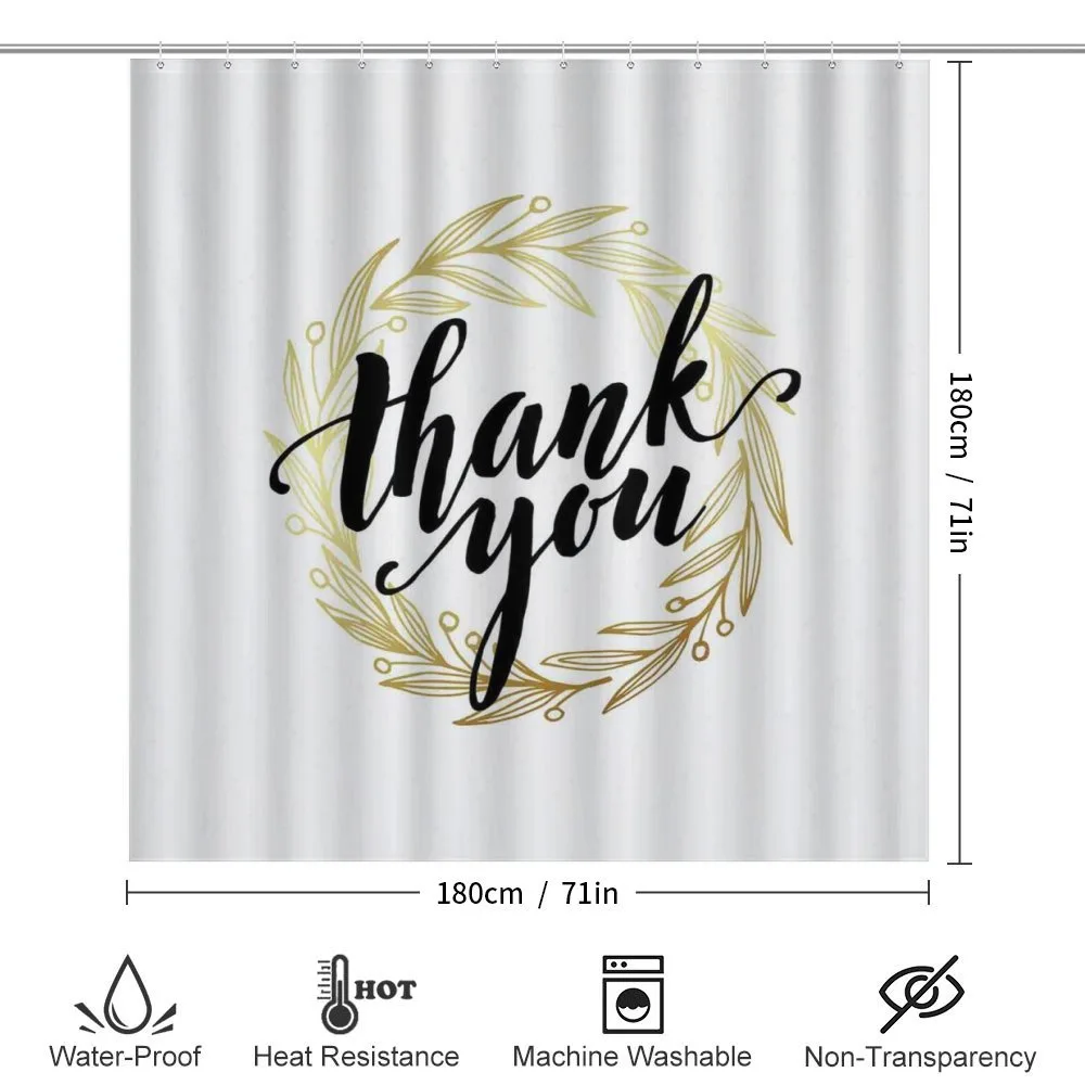 Thank You Words Leaves — Detail 2