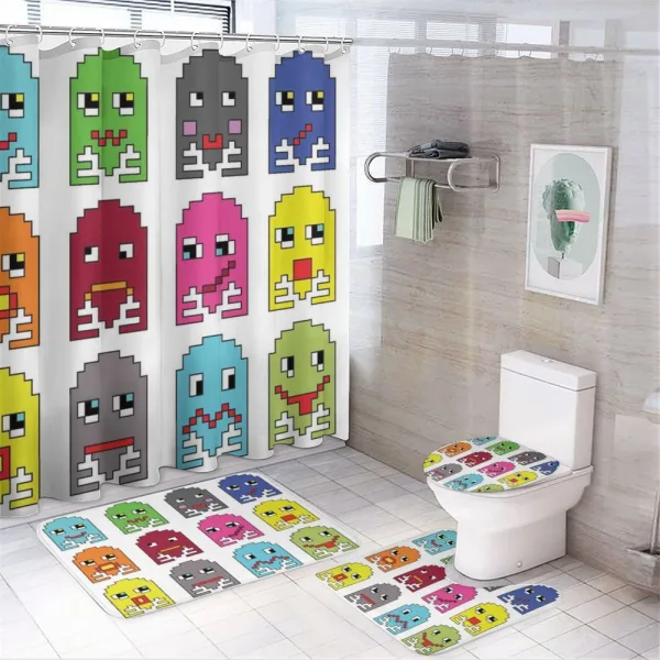 Vintage Cartoon 90s on a shower curtain