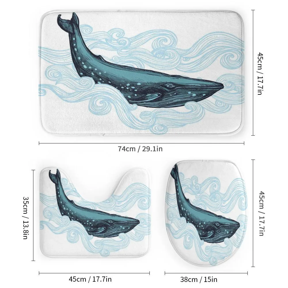 Whale with Striped Wave — Detail 1