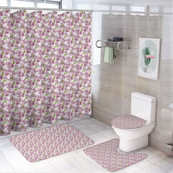Cartoon Apple Blossom on a shower curtain