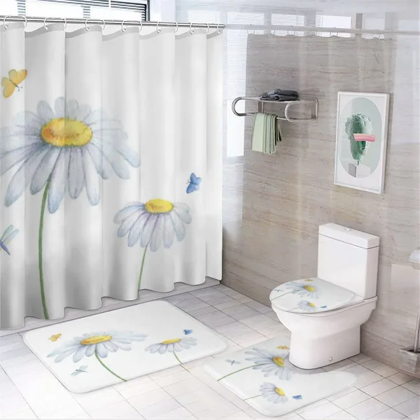 Chamomile Soft Nature on a shower curtain