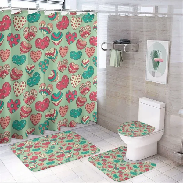 Colorful Love Cheers on a shower curtain
