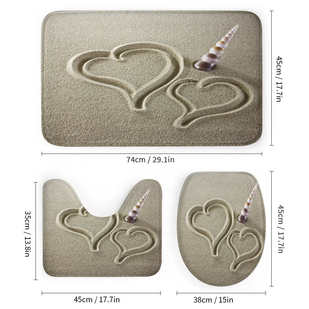 Hearts and Sink Seashell Sand — Detail 1