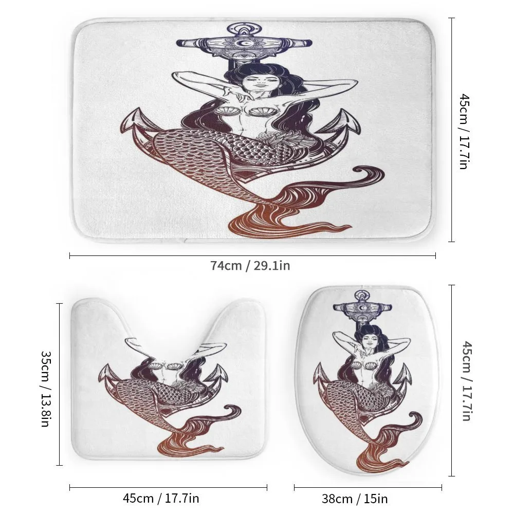Monochrome Mermaid Motif — Detail 1