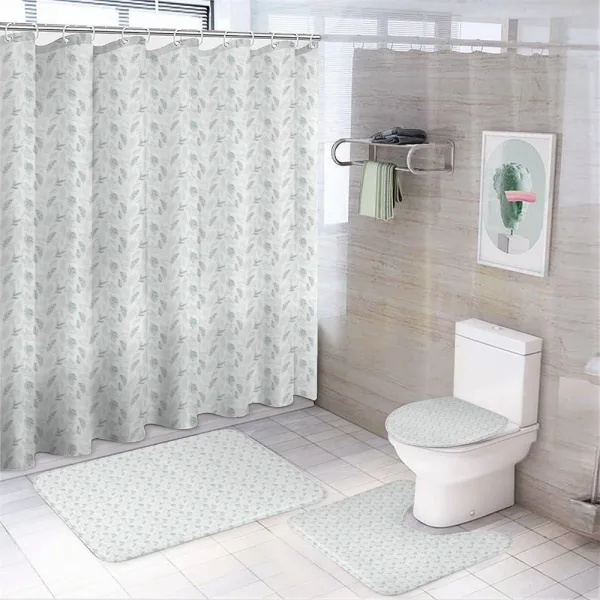 Pastel Botanical Pattern on a shower curtain