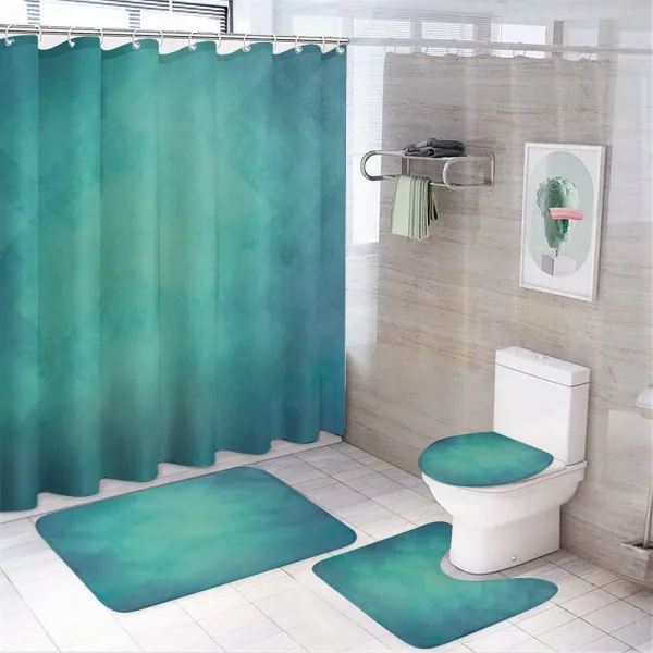 Retro Grunge Tranquil on a shower curtain