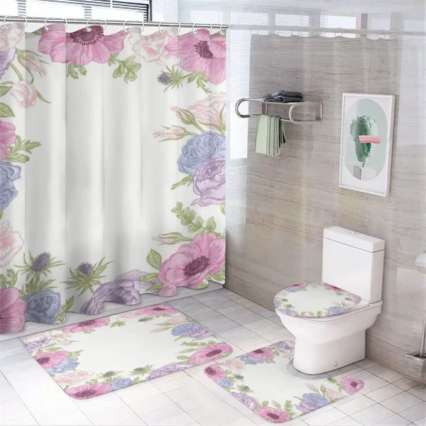 Summer Flora on a shower curtain