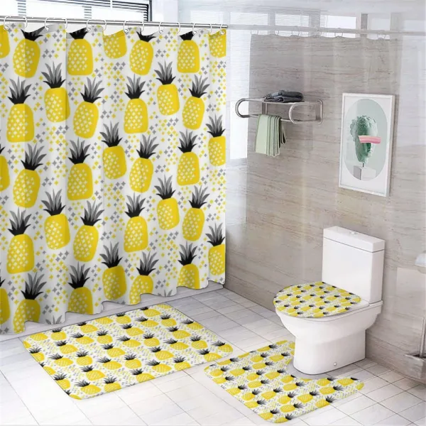 Tropic Coastal Theme on a shower curtain