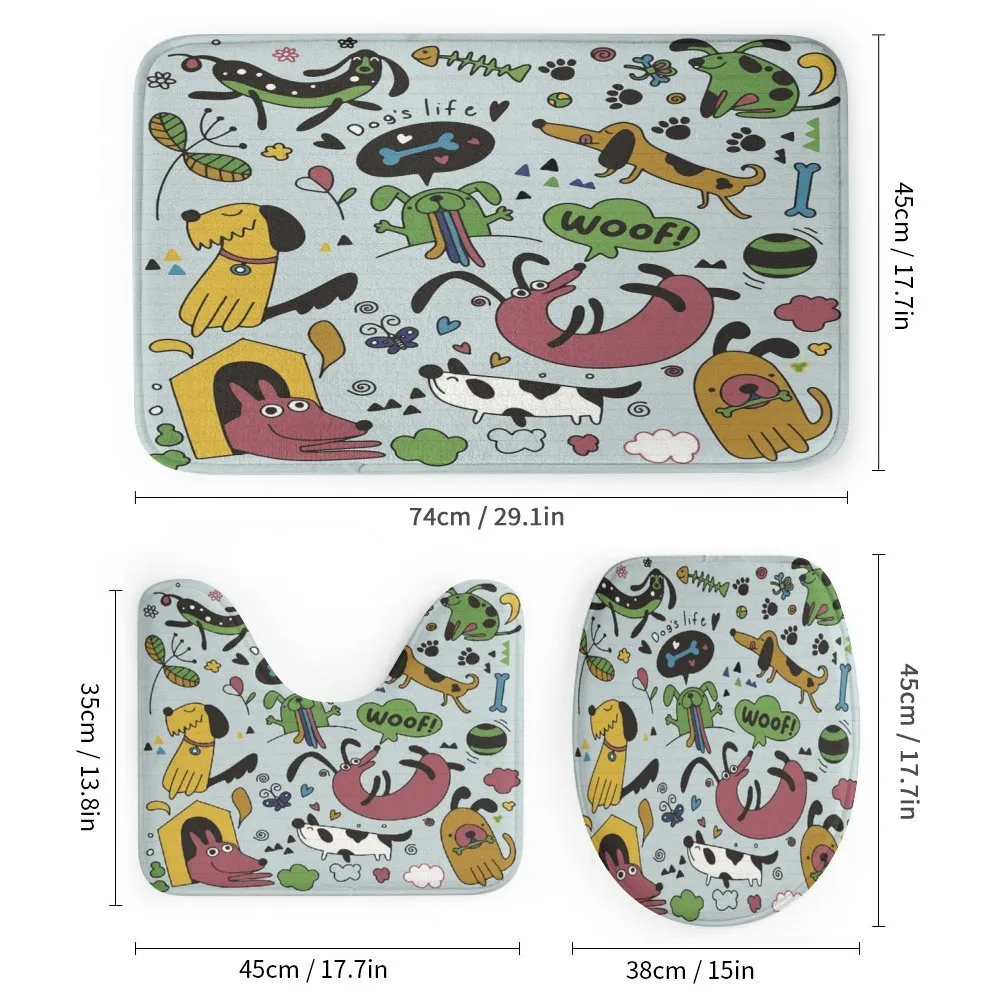 Vivid Playful Dog Pattern — Detail 1