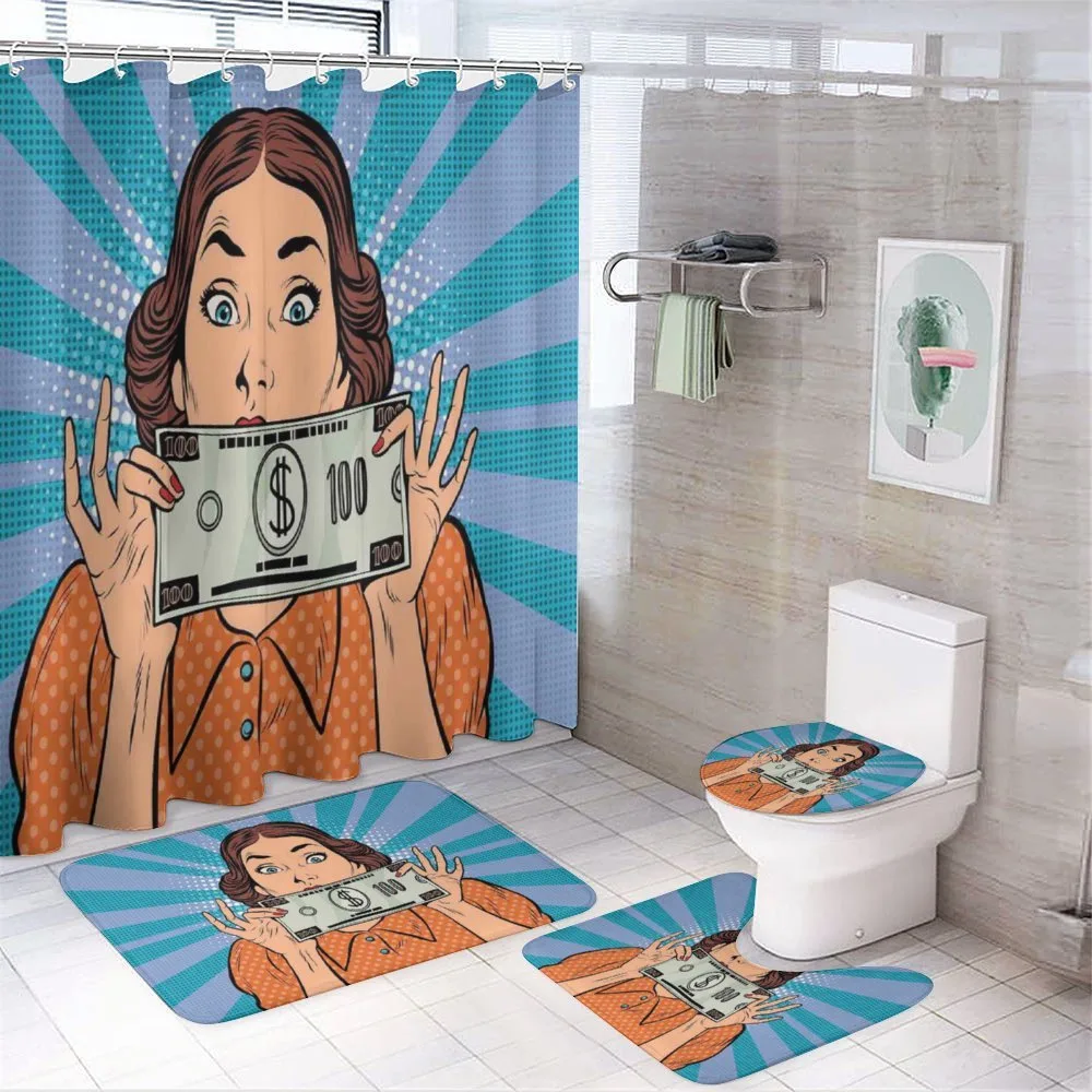 Woman Holding Dollar Bill — Your design