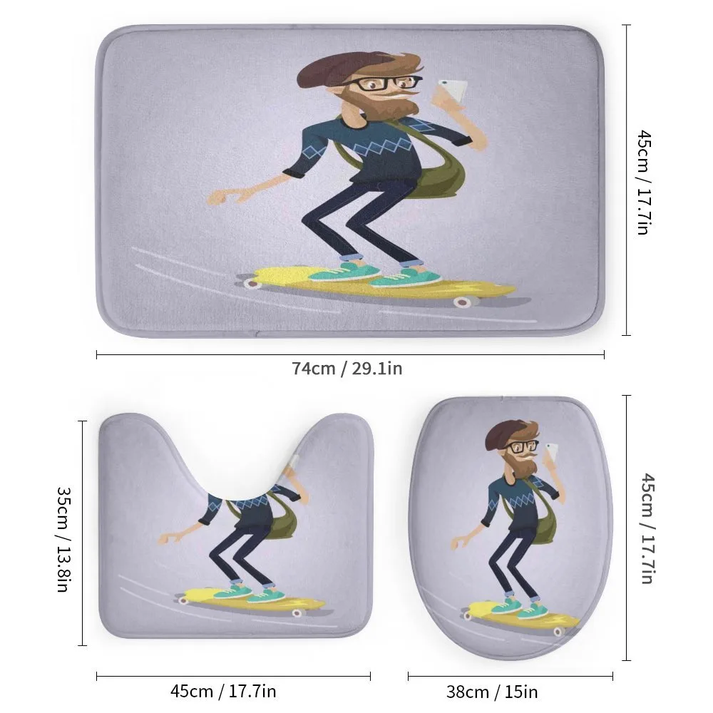 Young Man on Longboard — Detail 1