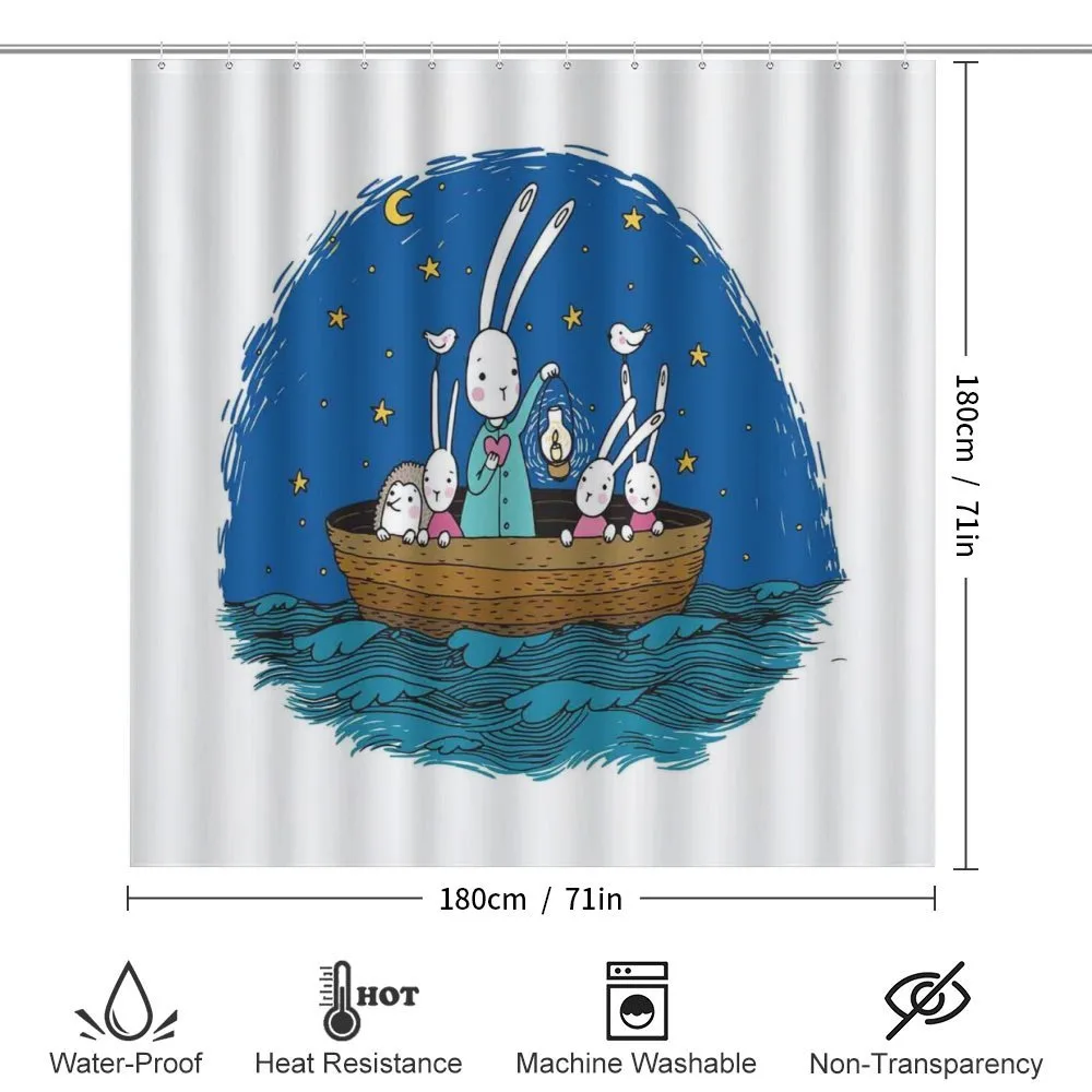 Bunnies Hedgehog in a Boat — Detail 2