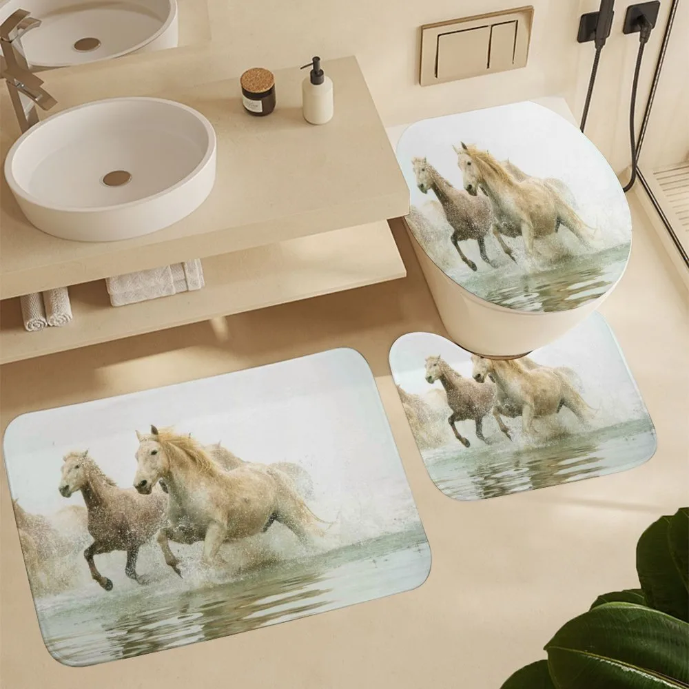 Camargue Horses in Water — Detail 5