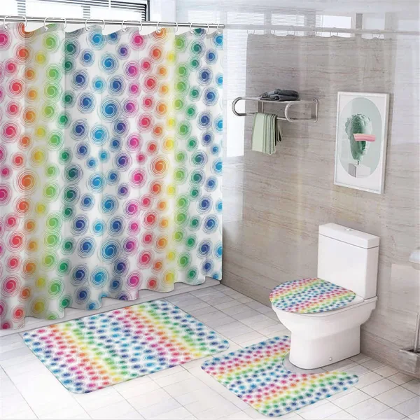 Funky Geometric Retro on a shower curtain