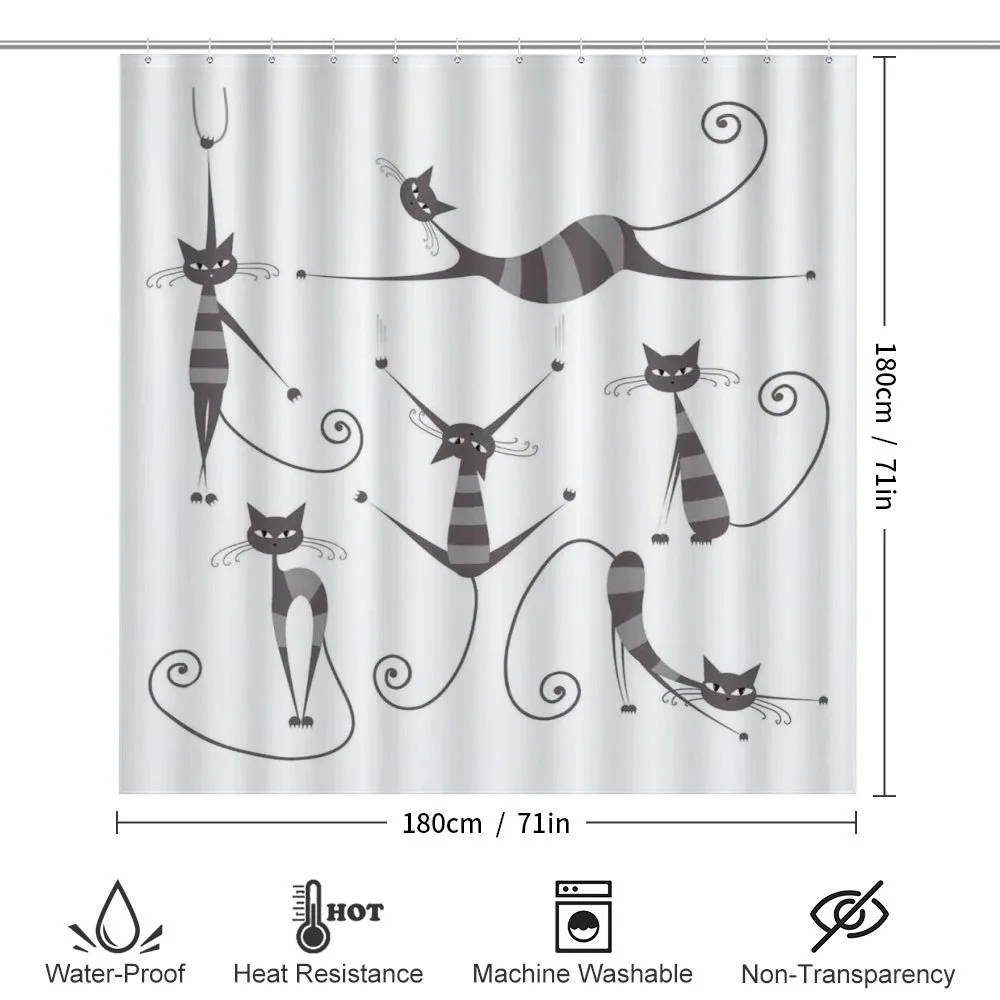 Funny Skinny Striped Cat — Detail 2