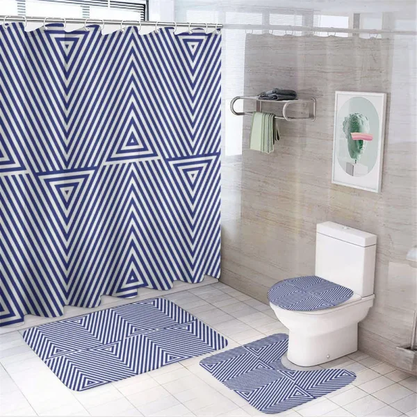 Geometrical Triangle on a shower curtain