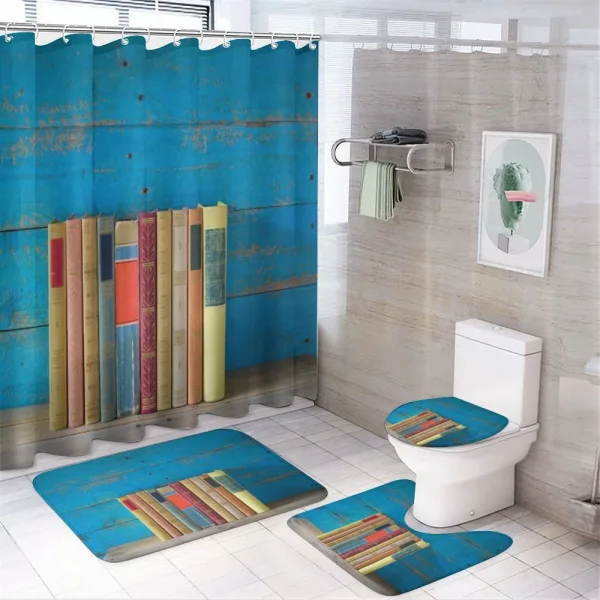 Grunge Nostalgic Book on a shower curtain