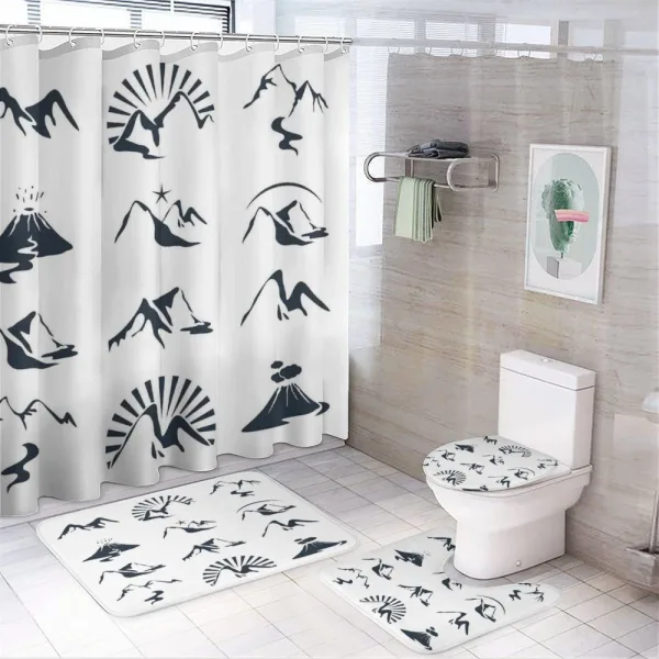 Mountain Design on a shower curtain