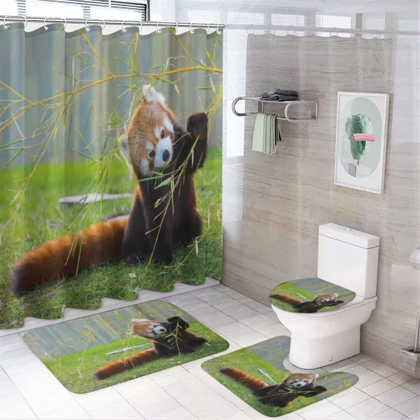 Panda on a shower curtain