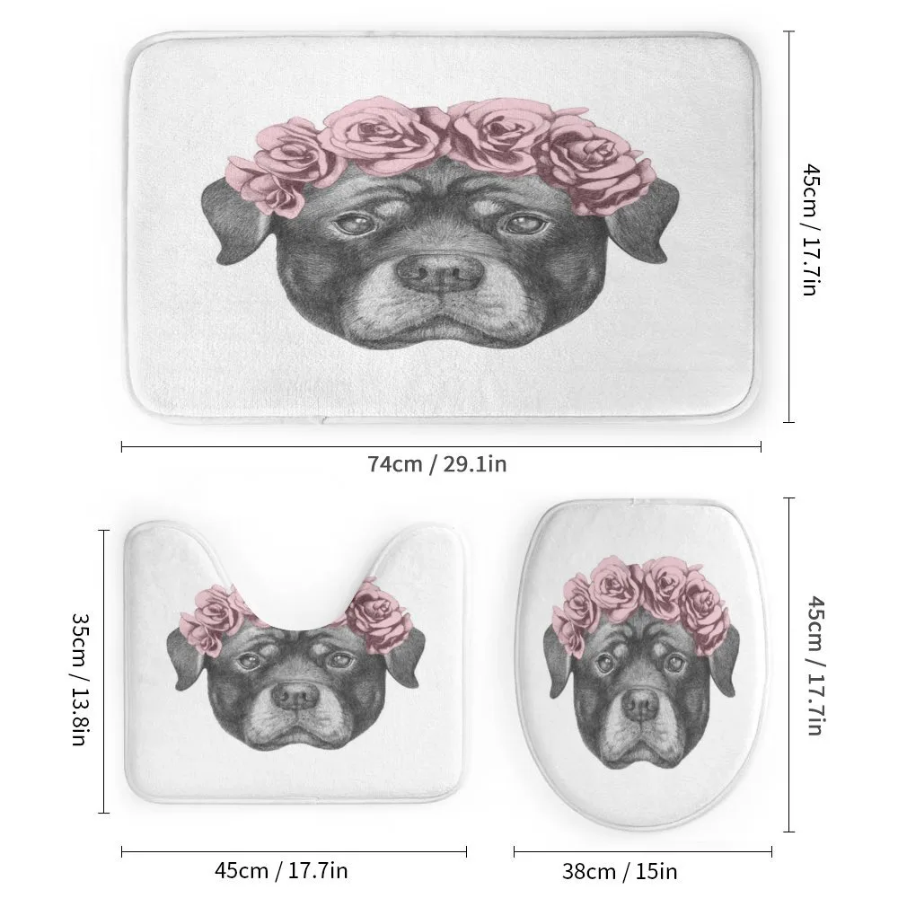 Portrait of Dog in Roses — Detail 1