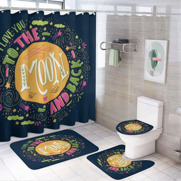 Romance Shapes on a shower curtain