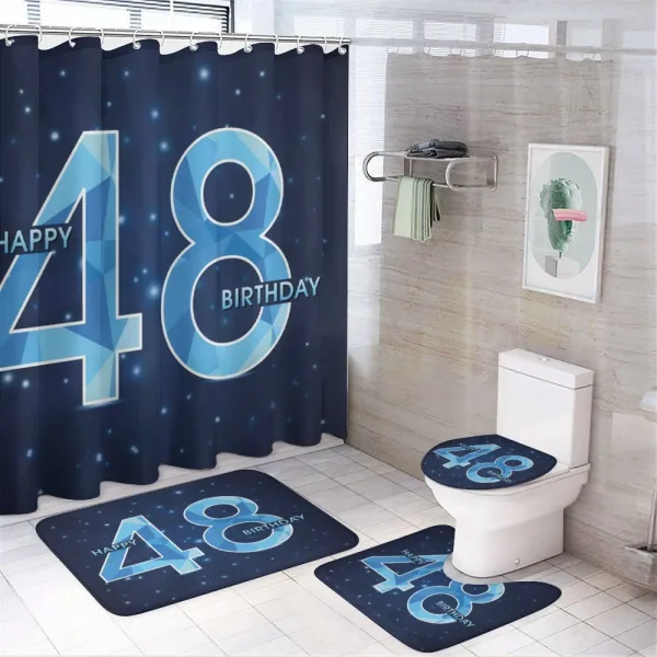 Star Night Birthday on a shower curtain