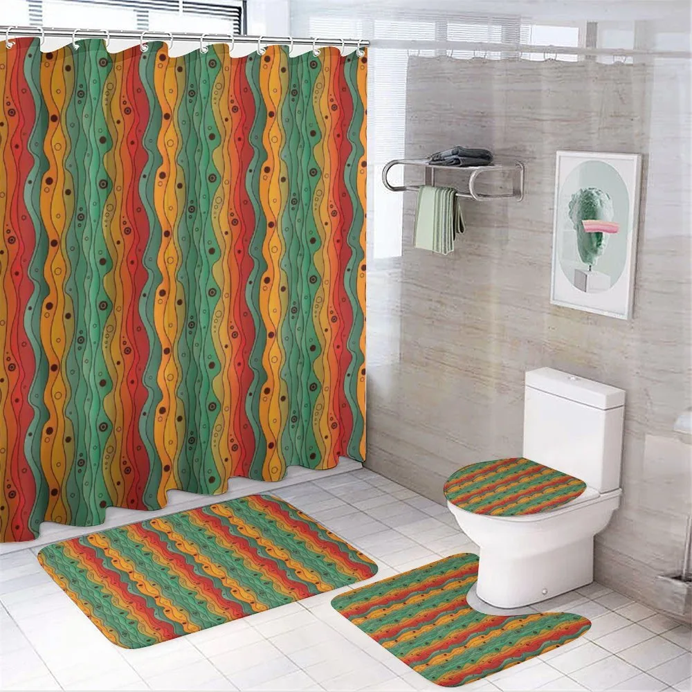 Wavy Vertical Lines Retro — Your design