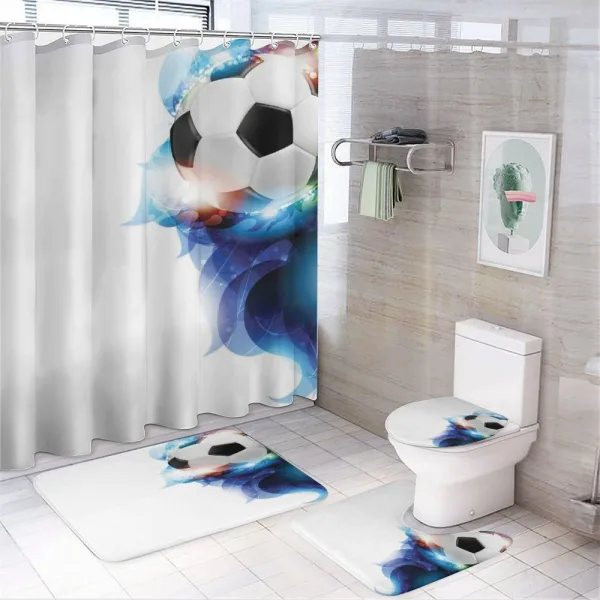 Ball Graphic Game Sports on a shower curtain