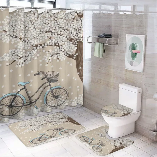 Blooming Tree in Spring on a shower curtain