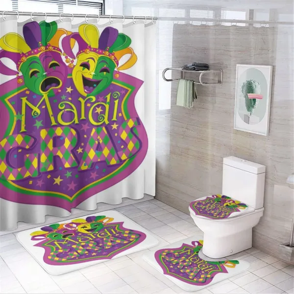 Carnival Blazon Art on a shower curtain
