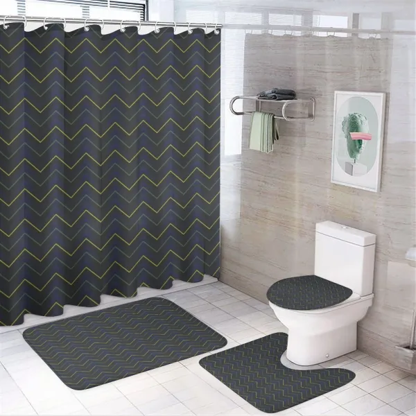 Chevron Neon Effect on a shower curtain