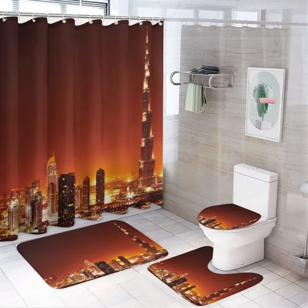 East Dubai Landscape on a shower curtain