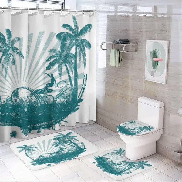 Grunge Tropical on a shower curtain