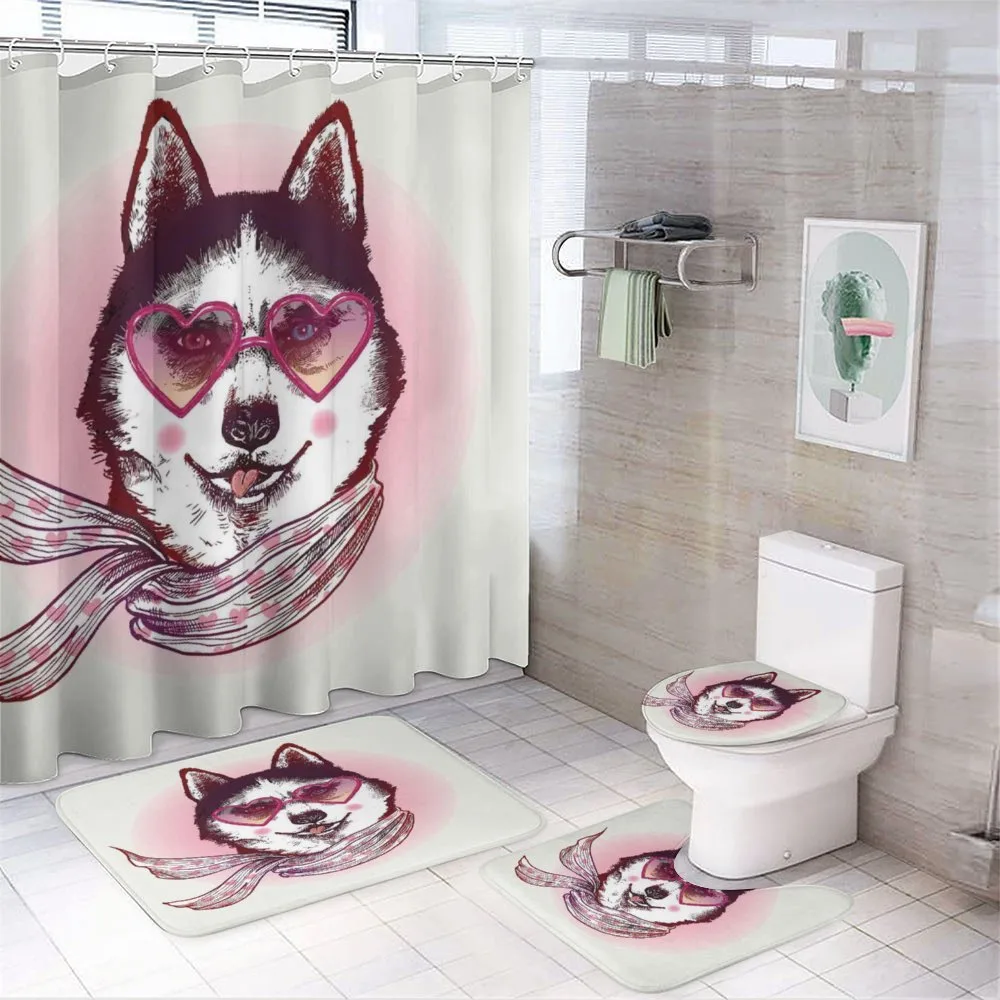 Hipster Husky Dog Hearts — Your design