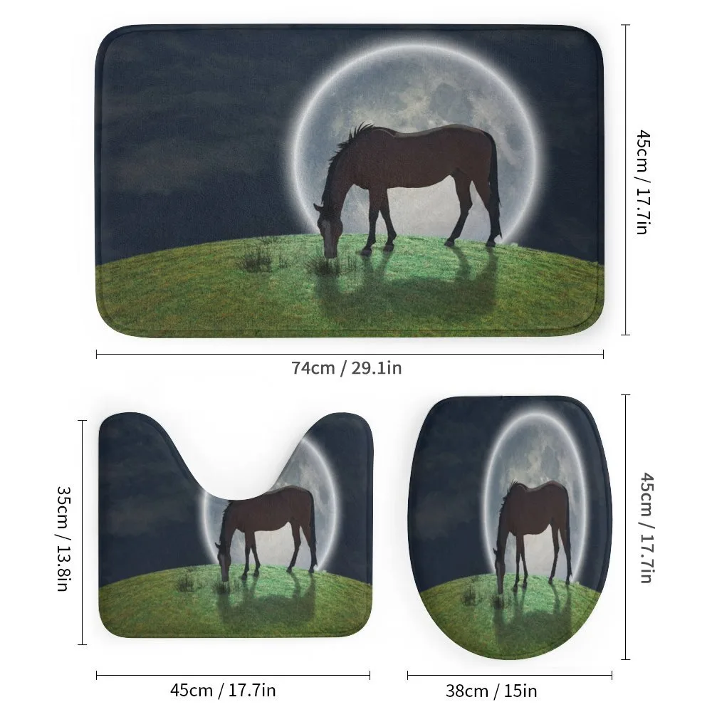 Horse on Hill Full Moon — Detail 1