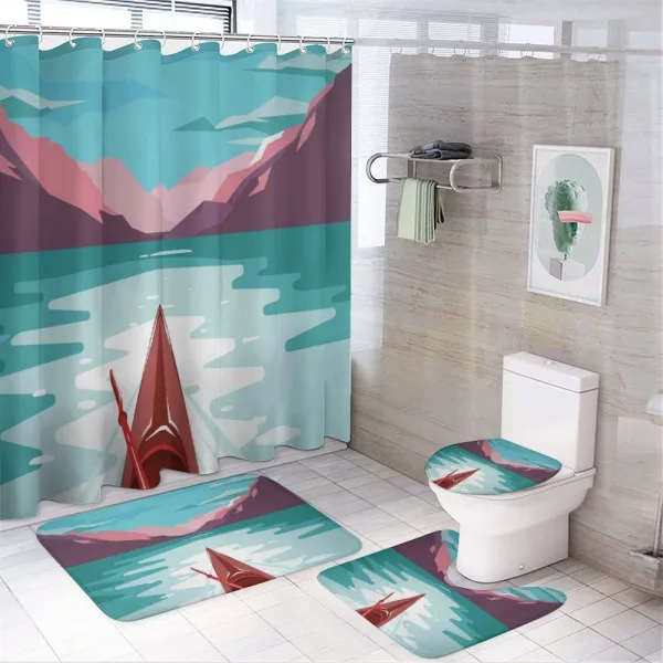 Kayak Adventure on a shower curtain