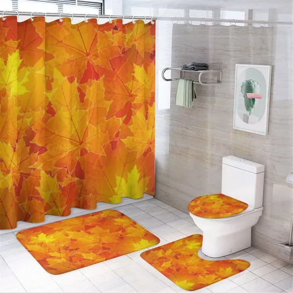 Maple Botany Foliage Leaf on a shower curtain