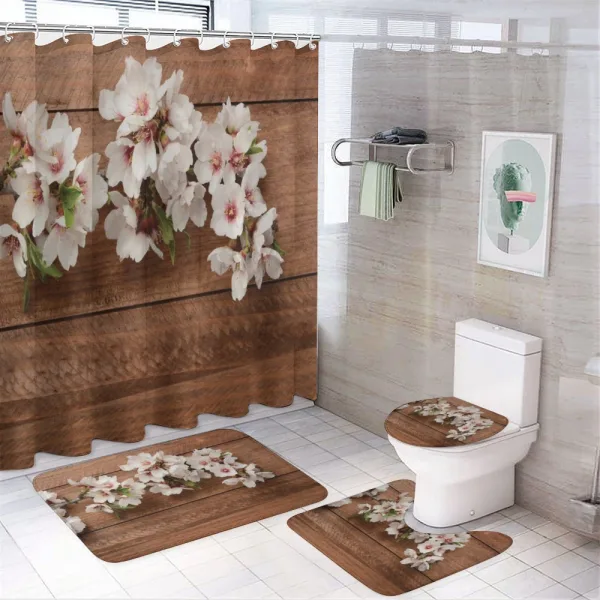 Nature Composition on a shower curtain