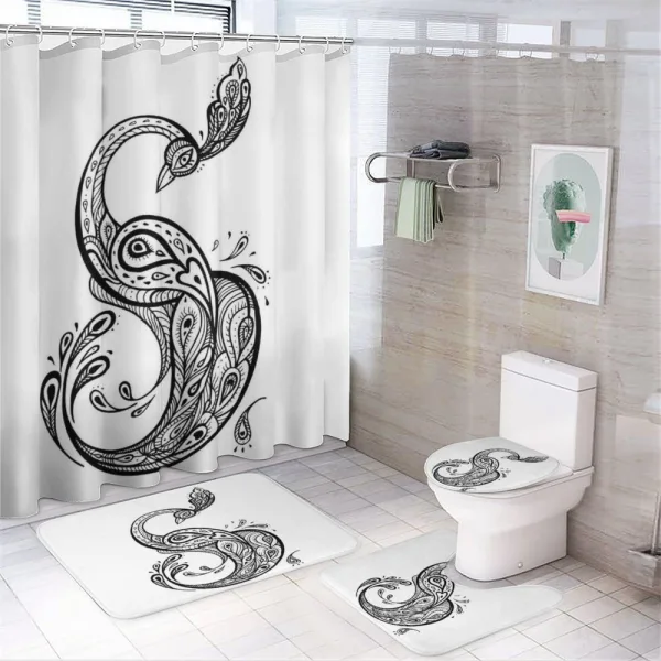 Oriental Peacock on a shower curtain