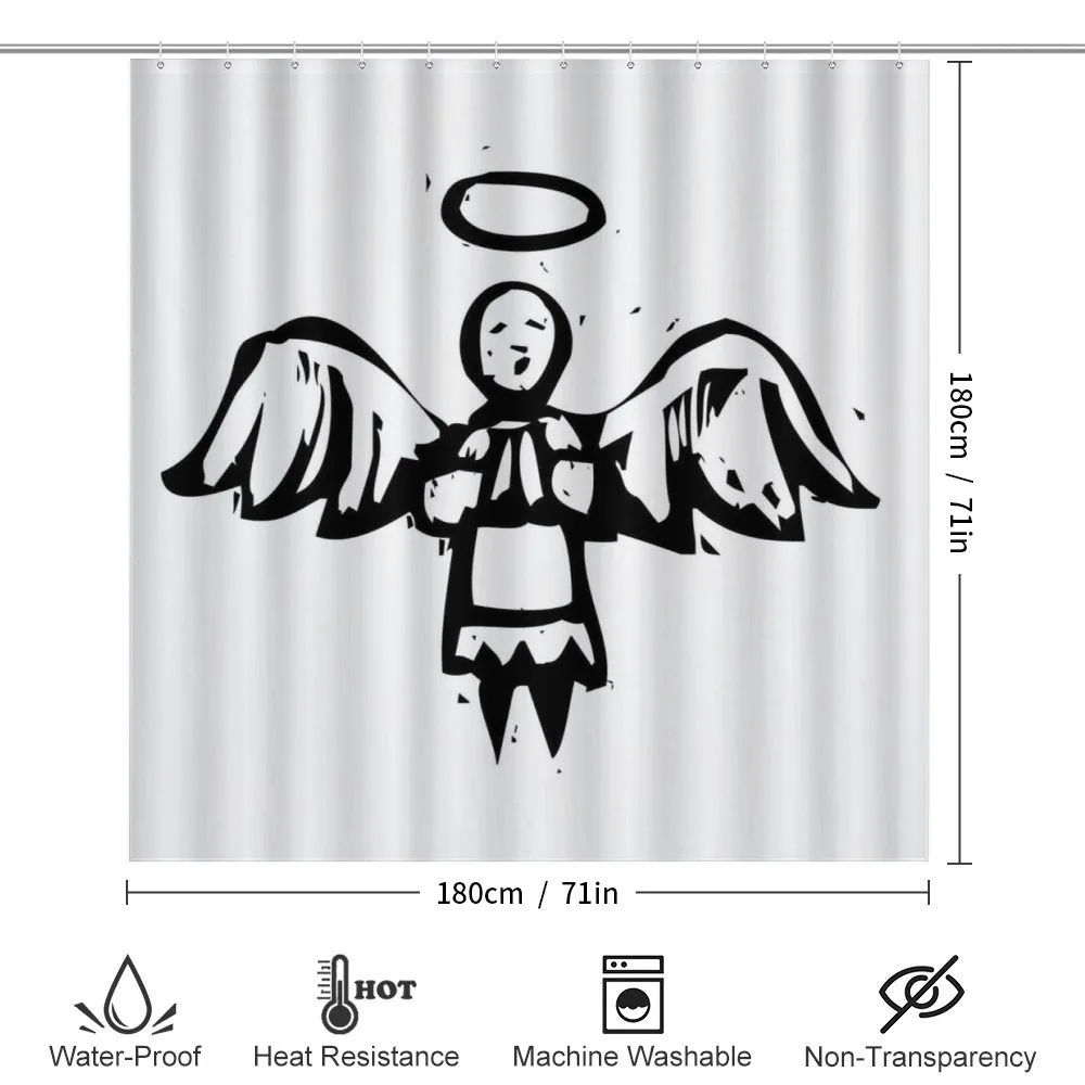 Sketch Style Christmas Angel — Detail 2