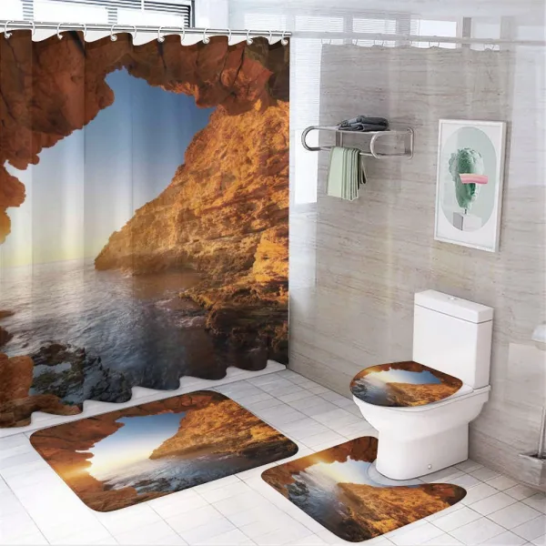 Sunset Pacific Paradise on a shower curtain