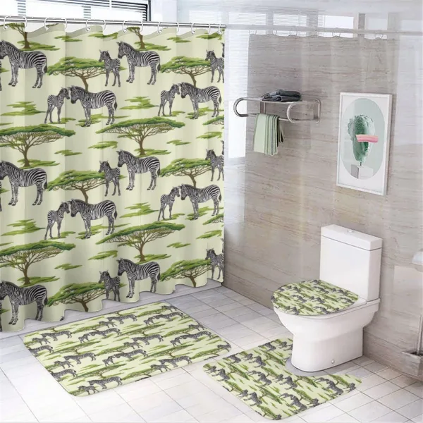 Wildlife Animals in a Forest on a shower curtain