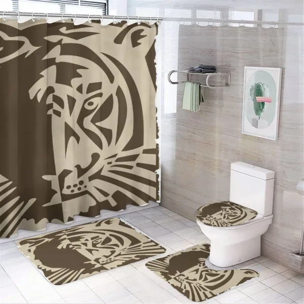 Big Jungle Predator on a shower curtain