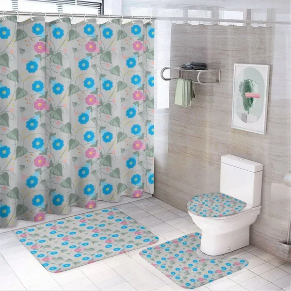 Bindweed Climbing Plants on a shower curtain