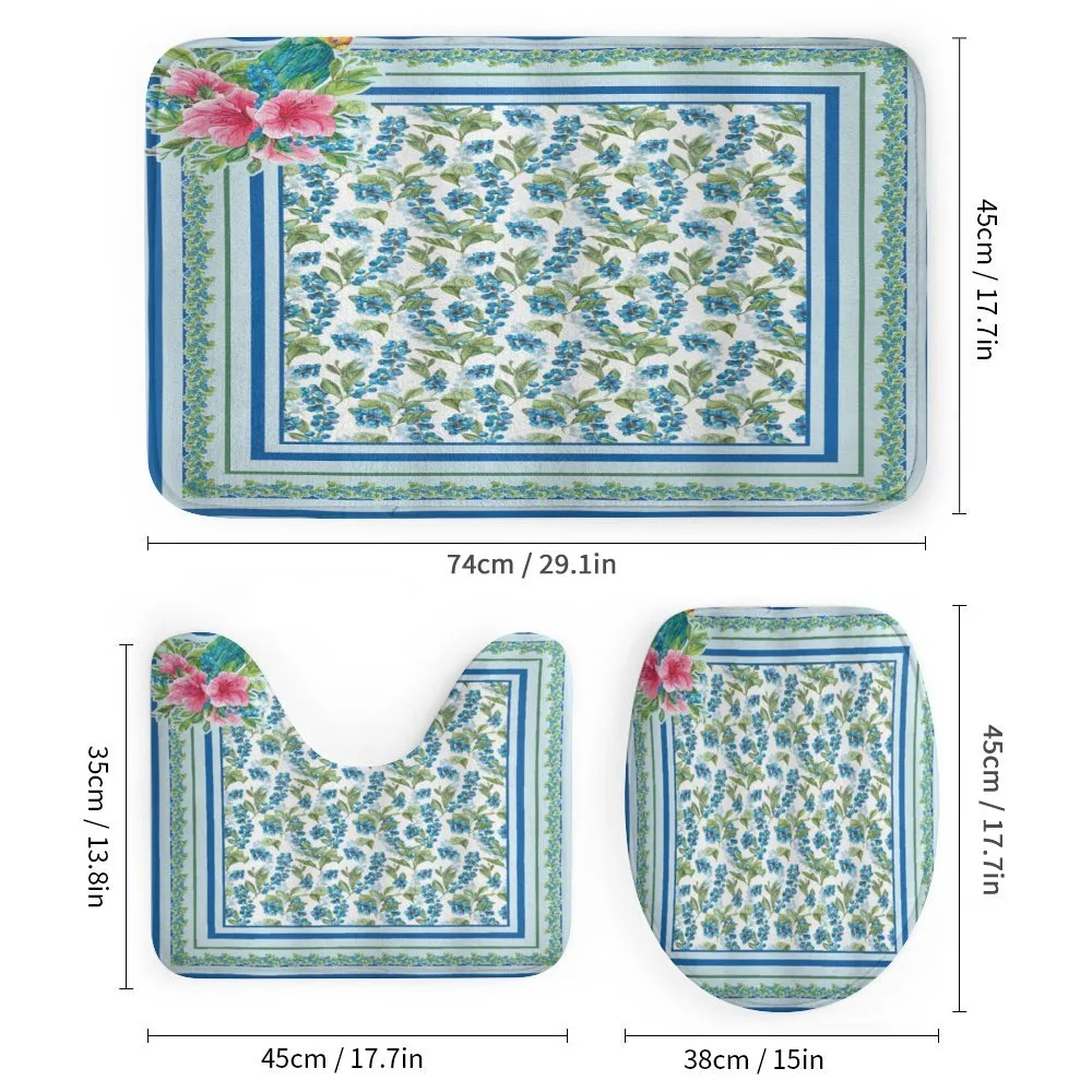 Blueberries and Exotic Bird Square — Detail 1
