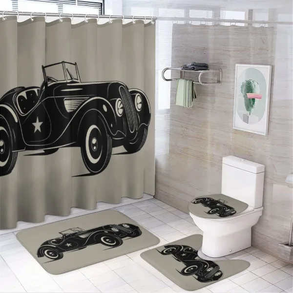 Classic Italian Car on a shower curtain